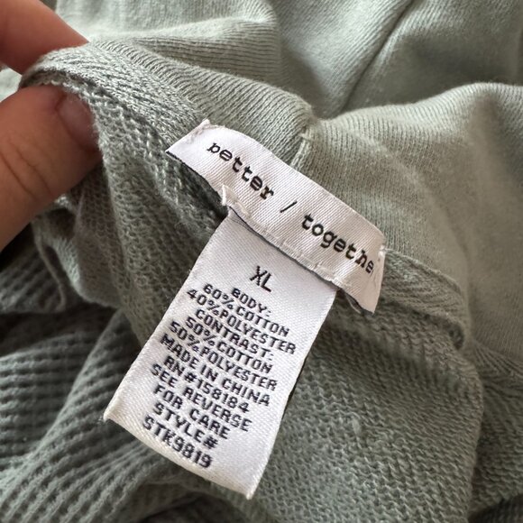 Green Waffle Hoodie - Picture 3 of 3